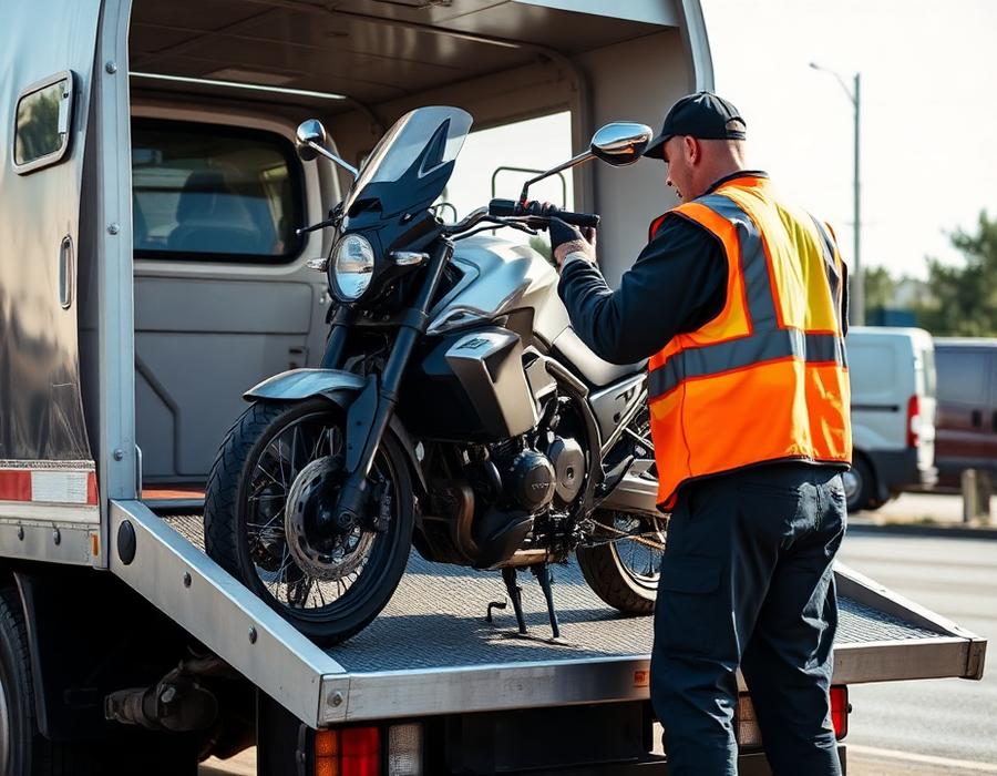 Serviço de reboque para motos